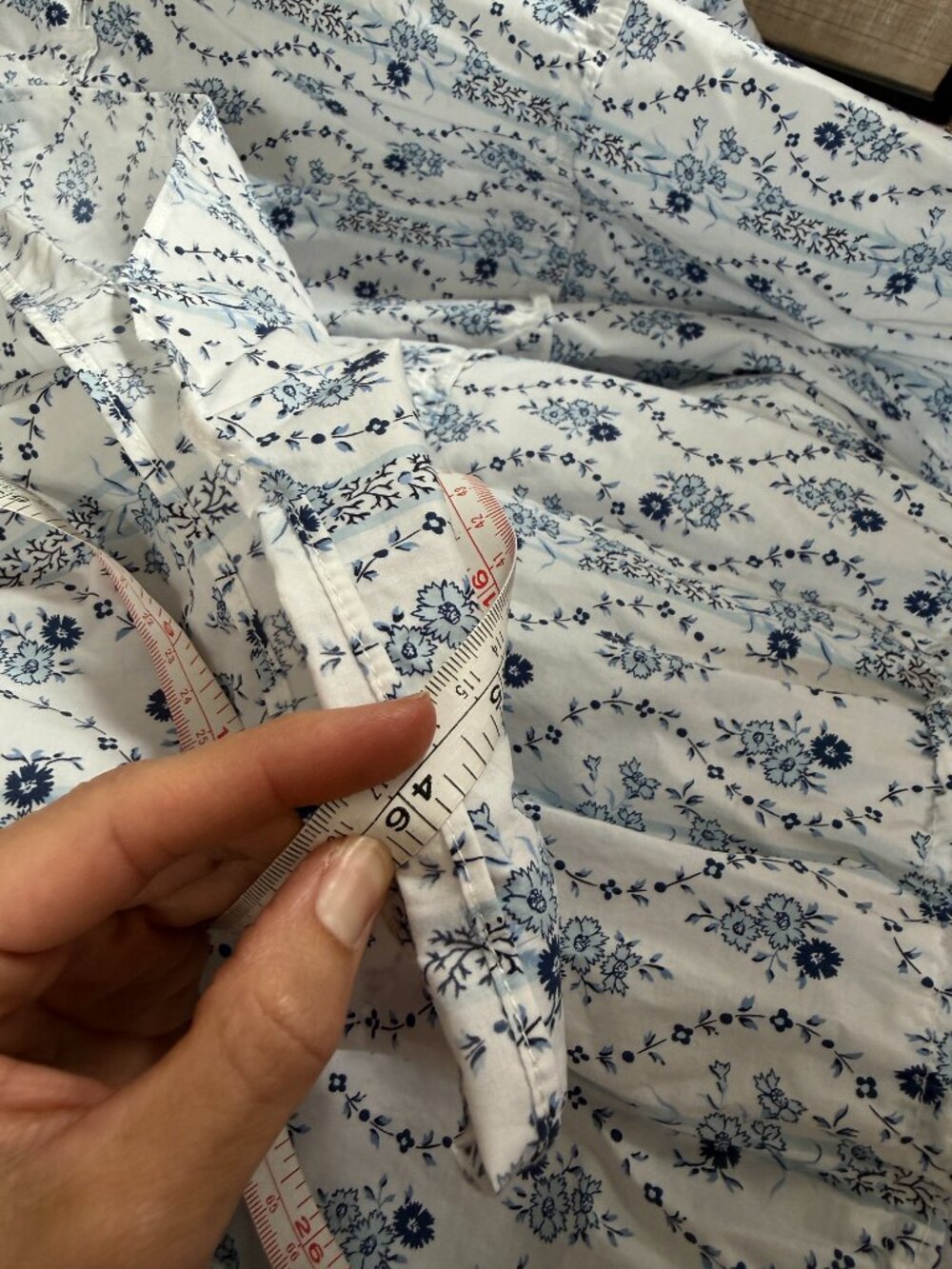 Hill House Home Nap Dress XXL Blue Floral Cotton Maxi Dress worn once - Picture 8 of 8